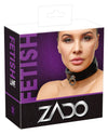 Halsfessel aus Leder mit dekorativem Ring von ZADO