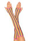Netzstoff-Armstulpen Regenbogen | Leg Avenue