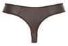 Schwarzer Herren-String in Neopren-Optik mit strassbesetztem Reißverschluss von Svenjoyment – Ansicht 8