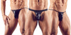Schwarzer Herren-String im 3er-Pack im Wetlook von Svenjoyment – Ansicht 2