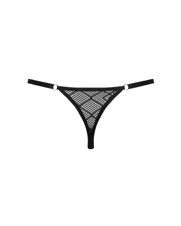 Schwarzer Herren-String Severio im grafischen Netz-Look von Obsessive – Ansicht 6
