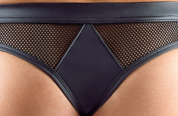 Schwarzer knackiger Herren-Riostring im Material-Mix von Svenjoyment – Ansicht 6