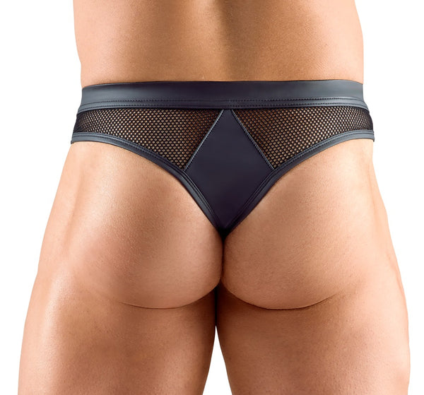 Schwarzer knackiger Herren-Riostring im Material-Mix von Svenjoyment – Ansicht 4