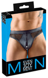 Schwarzer knackiger Herren-Riostring im Material-Mix von Svenjoyment