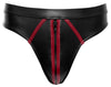 Schwarzer Herren-Riostring im Wetlook mit roten Kontraststreifen von Svenjoyment – Ansicht 8