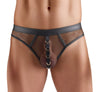 Schwarzer betonender Herren-Riostring im Netz-Wetlook-Mix von Svenjoyment – Ansicht 2