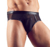 Schwarzer pofreier Herren-Slip zum Präsentieren der Vorzüge von Svenjoyment – Ansicht 3