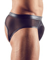 Schwarzer pofreier Herren-Slip zum Präsentieren der Vorzüge von Svenjoyment – Ansicht 4