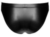 Schwarzer knackiger Herren-Slip im Wetlook mit Netzeinsätzen von Svenjoyment – Ansicht 8