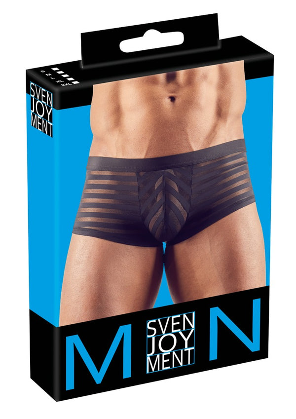 Figurbetonte Herren-Pants im semitransparenten Streifen-Look von Svenjoyment