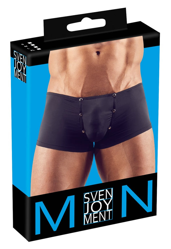 Leicht transparente Herren-Pants mit Swellfunktion und Druckknopf-Beutel von Svenjoyment