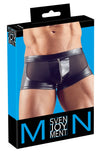 Schwarze Herren-Pants aus Powernet mit Wetlook-Einsätzen von Svenjoyment