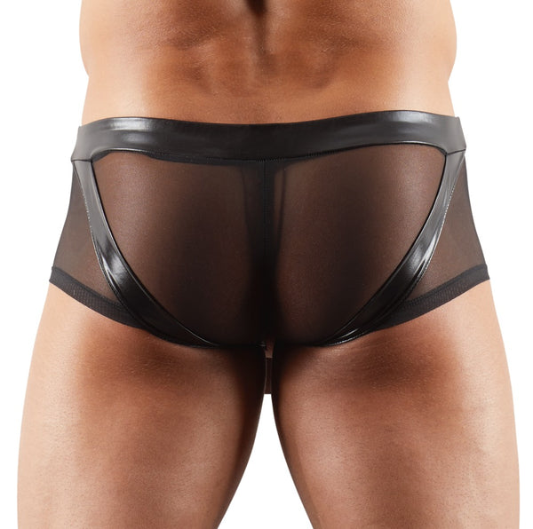 Schwarze Herren-Showmaster-Pants aus Powernet mit Cockring und Jockstraps von Svenjoyment – Ansicht 4