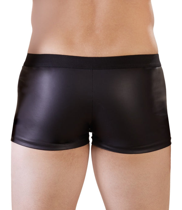 Schwarze körperbetonte Herren-Pants im Mattlook mit Powernet und Reißverschluss von NEK – Ansicht 8