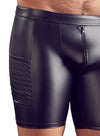 Schwarze Herren-Radlerhose im Mattlook mit Reißverschluss und Taschen von NEK – Ansicht 7