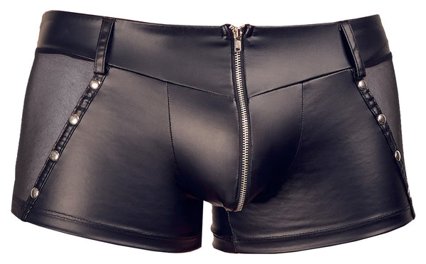 Schwarze Herren-Pants im Mattlook mit Netz-Einsätzen und Reißverschluss von Svenjoyment – Ansicht 5