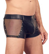 Schwarze Herren-Pants im Mattlook mit Netz-Einsätzen und Reißverschluss von Svenjoyment – Ansicht 3