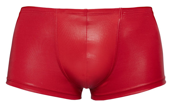 Rote Herren-Super-Sitz-Pants im knallroten Glanzlook mit Push-up von Svenjoyment – Ansicht 5