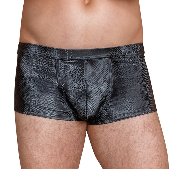 Schwarze Herren-Pants in Schlangenhaut-Optik von NEK – Ansicht 2