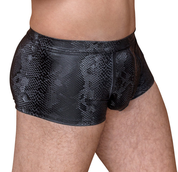 Schwarze Herren-Pants in Schlangenhaut-Optik von NEK – Ansicht 3