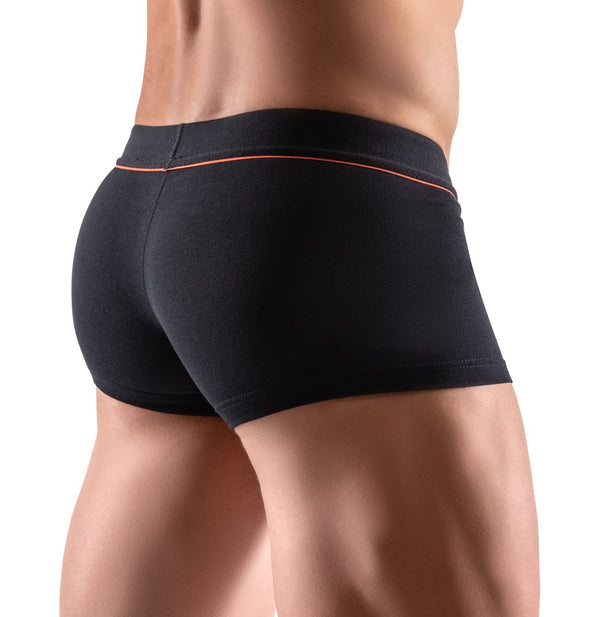 Schwarze eng geschnittene Herren-Pants aus Bio-Baumwolle mit rotem Streifen von Svenjoyment – Ansicht 3