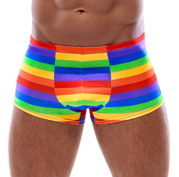 Bunte Herren-Pants mit Regenbogen-Streifen von Svenjoyment – Ansicht 2