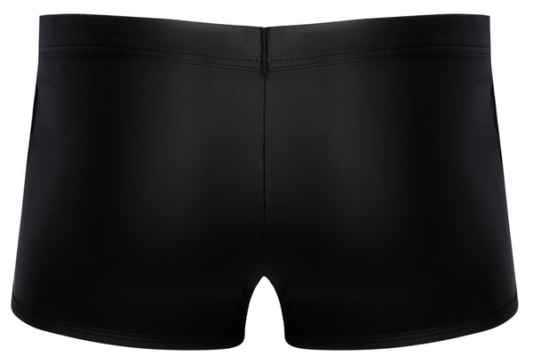 Schwarze enge Herren-Pants im Mattlook mit Penisring und Seitenstreifen von Svenjoyment – Ansicht 6