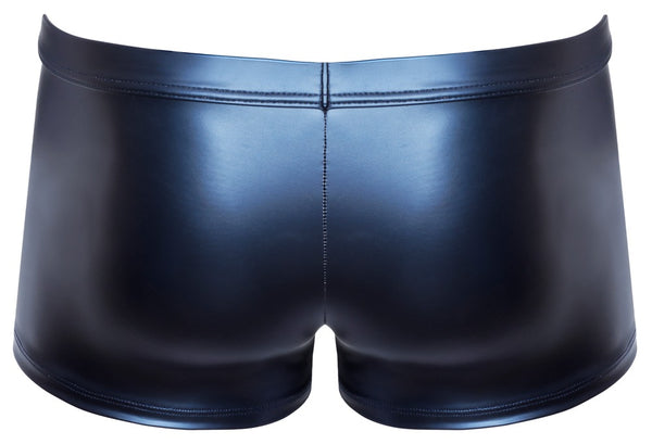 Blaue enge Herren-Pants im Metallic-Mattlook mit Reißverschluss von NEK – Ansicht 6