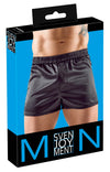 Schwarze legere Herren-Pants aus leicht elastischem Satin von Svenjoyment