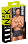 Schwarze körpernahe Herren-Pants im Mattlook mit Druckknopfleiste von NEK