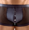 Schwarze betonende Herren-Netz-Pants mit Druckknopfleiste im Mattlook-Beutel von Svenjoyment – Ansicht 5