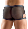 Schwarze betonende Herren-Netz-Pants mit Druckknopfleiste im Mattlook-Beutel von Svenjoyment – Ansicht 4