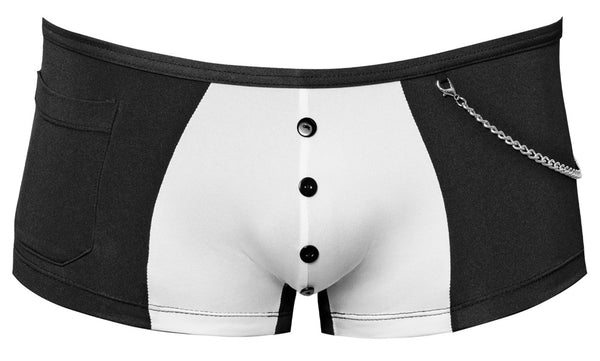 Schwarze enge Herren-Pants im schwarz-weißen Waiter-Style von Svenjoyment – Ansicht 8