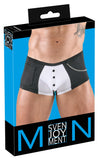 Schwarze enge Herren-Pants im schwarz-weißen Waiter-Style von Svenjoyment