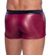 Rote enge Herren-Pants im Mattlook mit schwarzen Details, Netz und Nieten von NEK – Ansicht 4