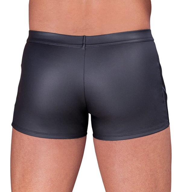 Schwarze Herren-Pants im Mattlook mit blauen Metallic-Streifen und Netz von NEK – Ansicht 5