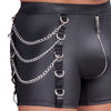 Schwarze enge Herren-Pants im Mattlook mit silberfarbenen Details von NEK – Ansicht 8