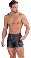 Schwarze enge Herren-Pants im Mattlook mit silberfarbenen Details von NEK – Ansicht 4