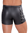 Schwarze enge Herren-Pants im Mattlook mit silberfarbenen Details von NEK – Ansicht 7