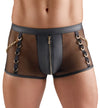 Schwarze betonende Herren-Pants im Netz-Wetlook-Mix von Svenjoyment – Ansicht 2