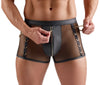 Schwarze betonende Herren-Pants im Netz-Wetlook-Mix von Svenjoyment – Ansicht 3