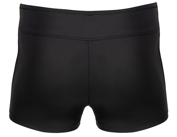 Schwarze betonende Herren-Pants im Mattlook mit Netz und Metall-Accessoires von Svenjoyment – Ansicht 7