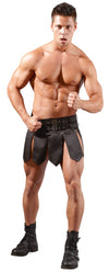 Schwarzer Herren-Rock im Gladiator-Style mit zwei Gürteln von Svenjoyment – Ansicht 4