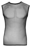 Schwarzes Herren-Grobnetz-Shirt mit Rundhals-Ausschnitt von Svenjoyment – Ansicht 5