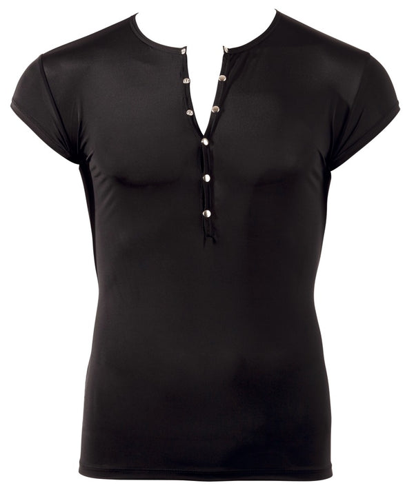 Schwarzes leicht transparentes Herren-Shirt aus Mikrofaser von Svenjoyment – Ansicht 6