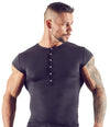 Schwarzes leicht transparentes Herren-Shirt aus Mikrofaser von Svenjoyment – Ansicht 2