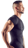 Schwarzes leicht transparentes Herren-Shirt aus Mikrofaser von Svenjoyment – Ansicht 3