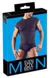 Schwarzes leicht transparentes Herren-Shirt aus Mikrofaser von Svenjoyment