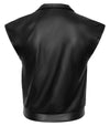 Schwarzes lässiges Herren-Shirt im Mattlook mit nietenbesetztem Reverskragen von NEK – Ansicht 8