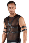 Schwarzes verführerisches Shirt Set mit integriertem Brust Harness von Svenjoyment – Ansicht 4